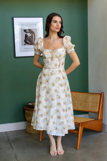 Claribel Dress - KESTAN