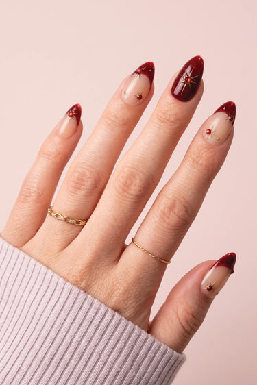 Midnight Garnet Press-On Nails - KESTAN