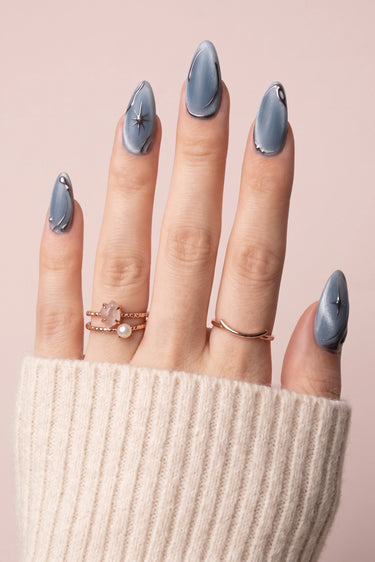 Moonlit Mist Press-On Nails - KESTAN