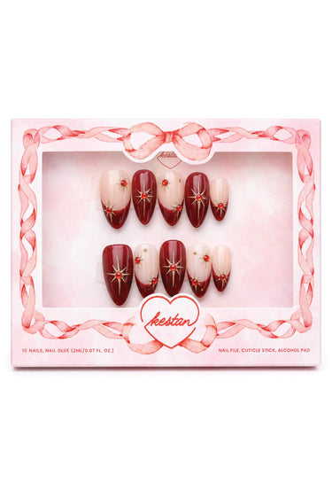 Midnight Garnet Press-On Nails - KESTAN