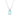 silver necklace with blue baguette stone and cross of clear stones above