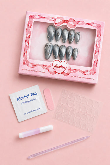 Moonlit Mist Press-On Nails - KESTAN
