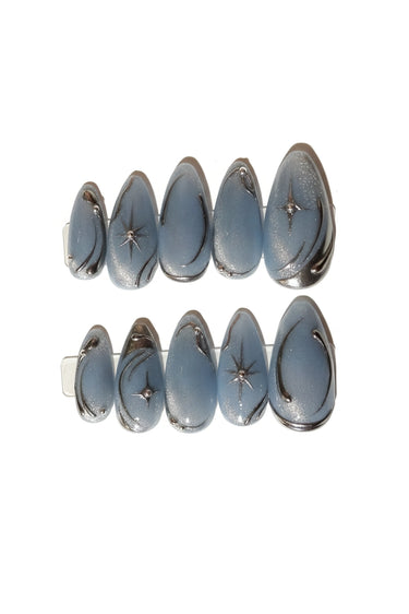 Moonlit Mist Press-On Nails - KESTAN