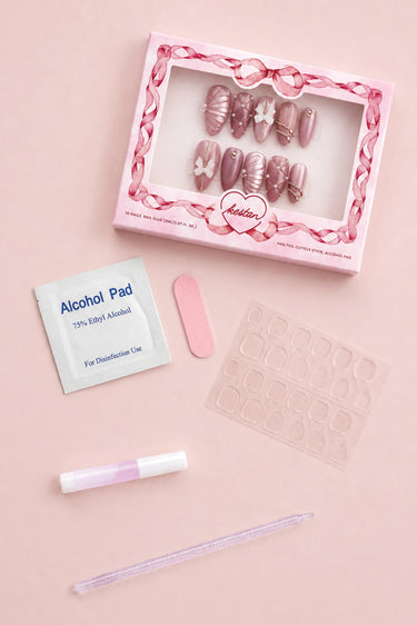 Rosewater Bloom Press-On Nails - KESTAN