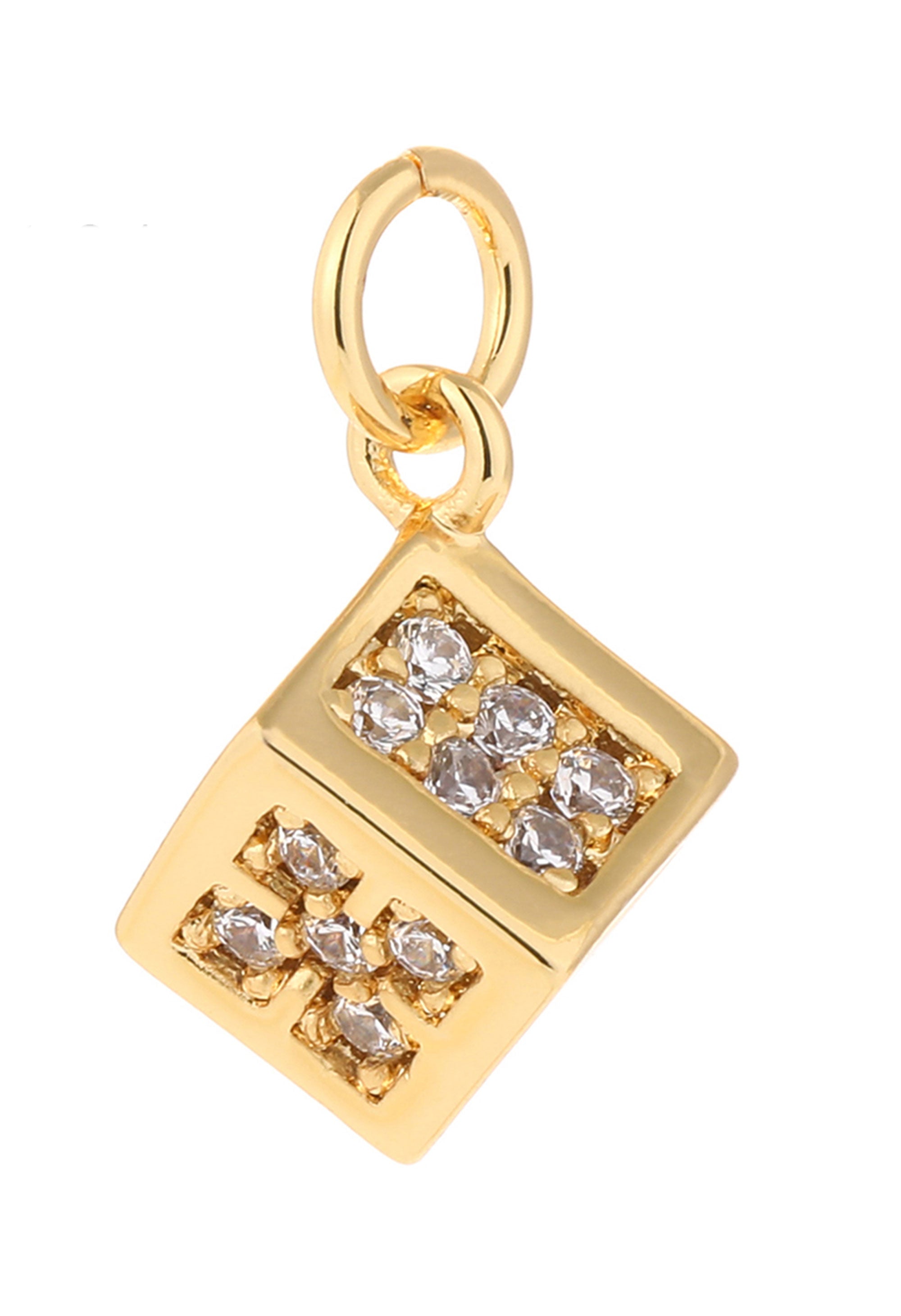 Lucky Dice Charm - Gold
